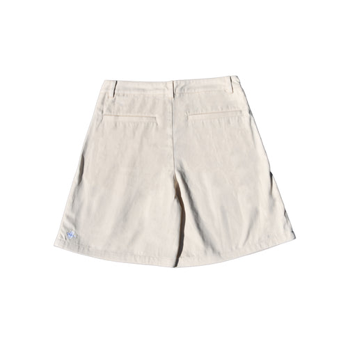 Beige pleated short