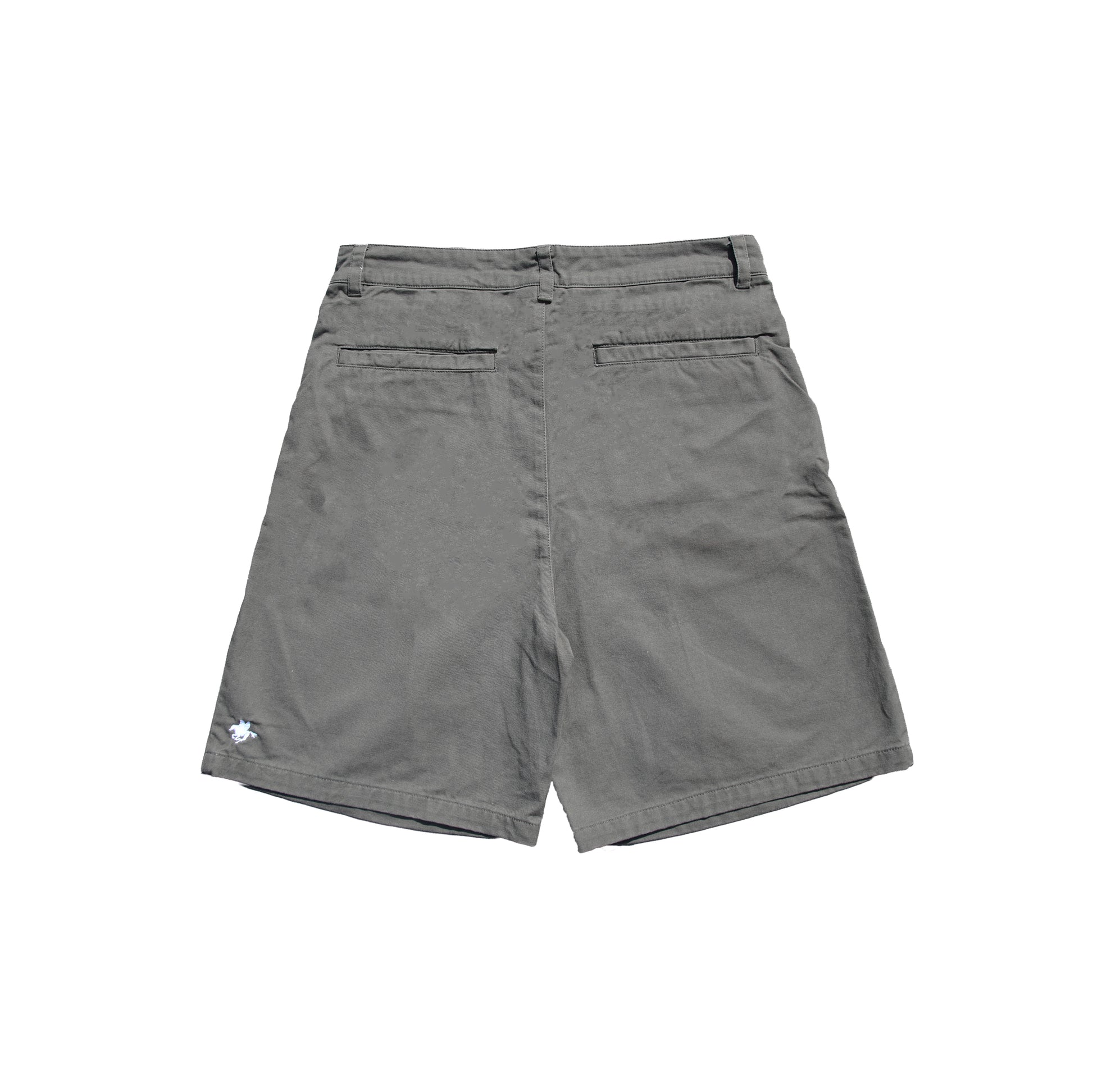 Gray pleated shorts