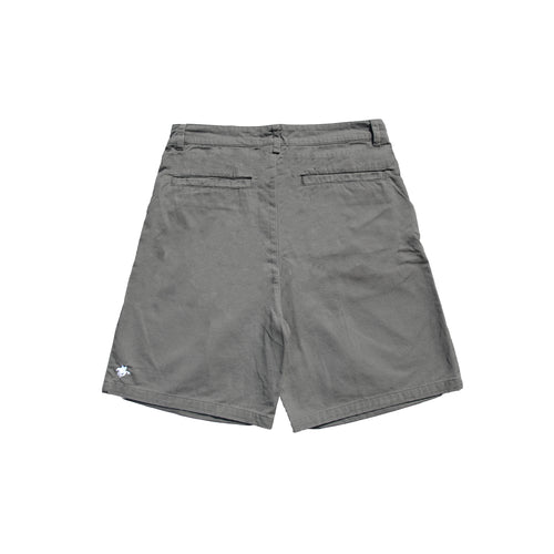 Gray pleated shorts
